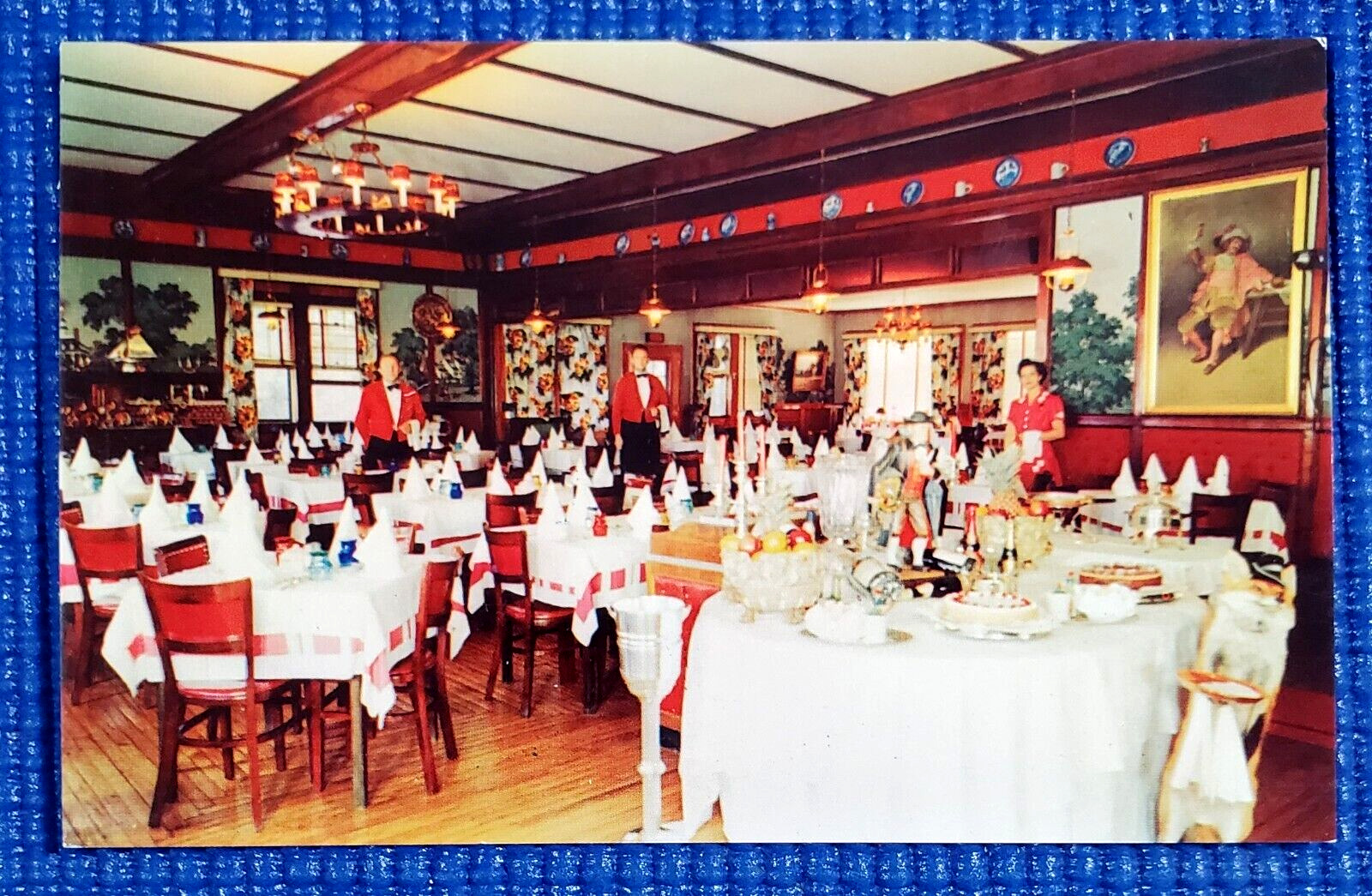 Vintage Reber\'s Hotel, Motel & Restaurant Interior View Barryville NY Postcard