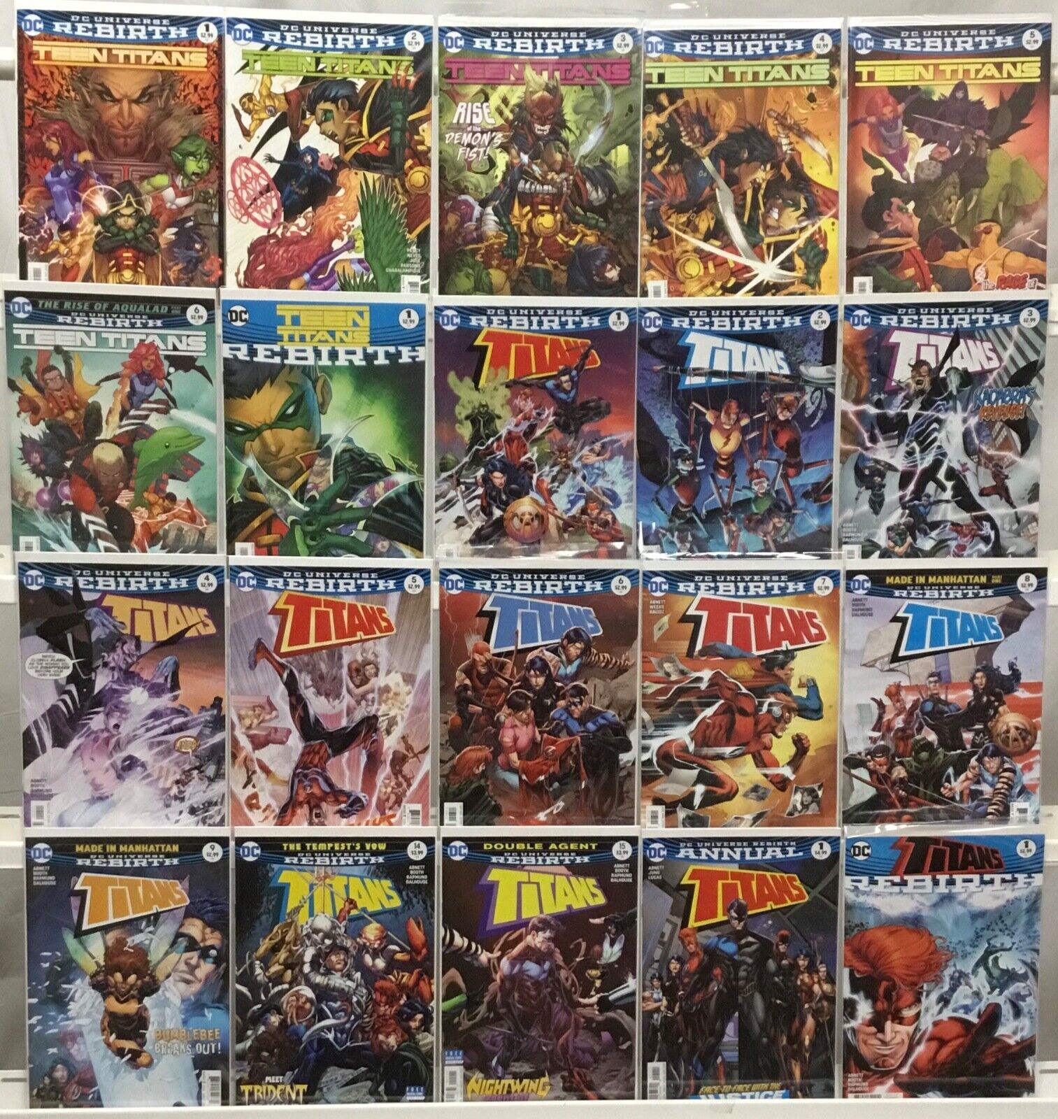 DC Comics Titans / Teen Titans Rebirth Comic Book Lot of 20 Issues