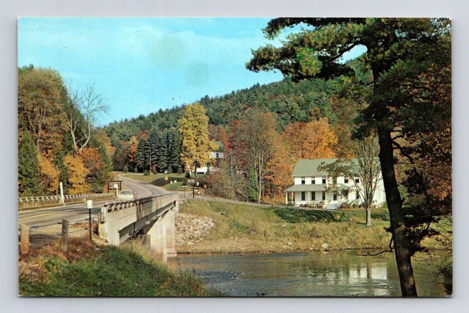 Pennsylvania Cook Forest State Park Clarion River Bridge Scenic Chrome Postcard