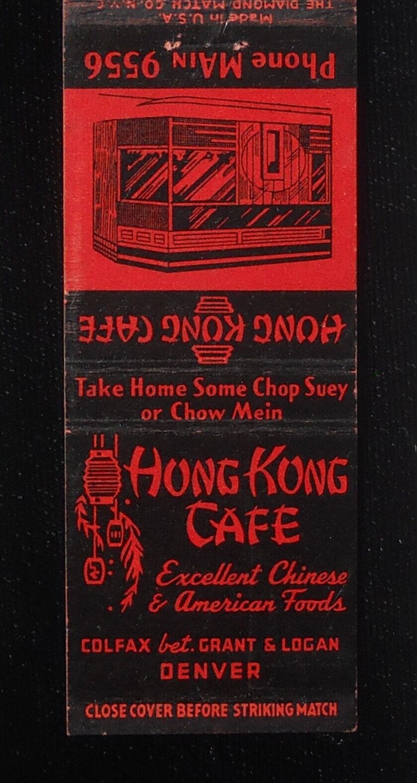 1940s Hong Kong Cafe Chinese Foods Chop Suey Chow Mein Colfax Denver CO MB