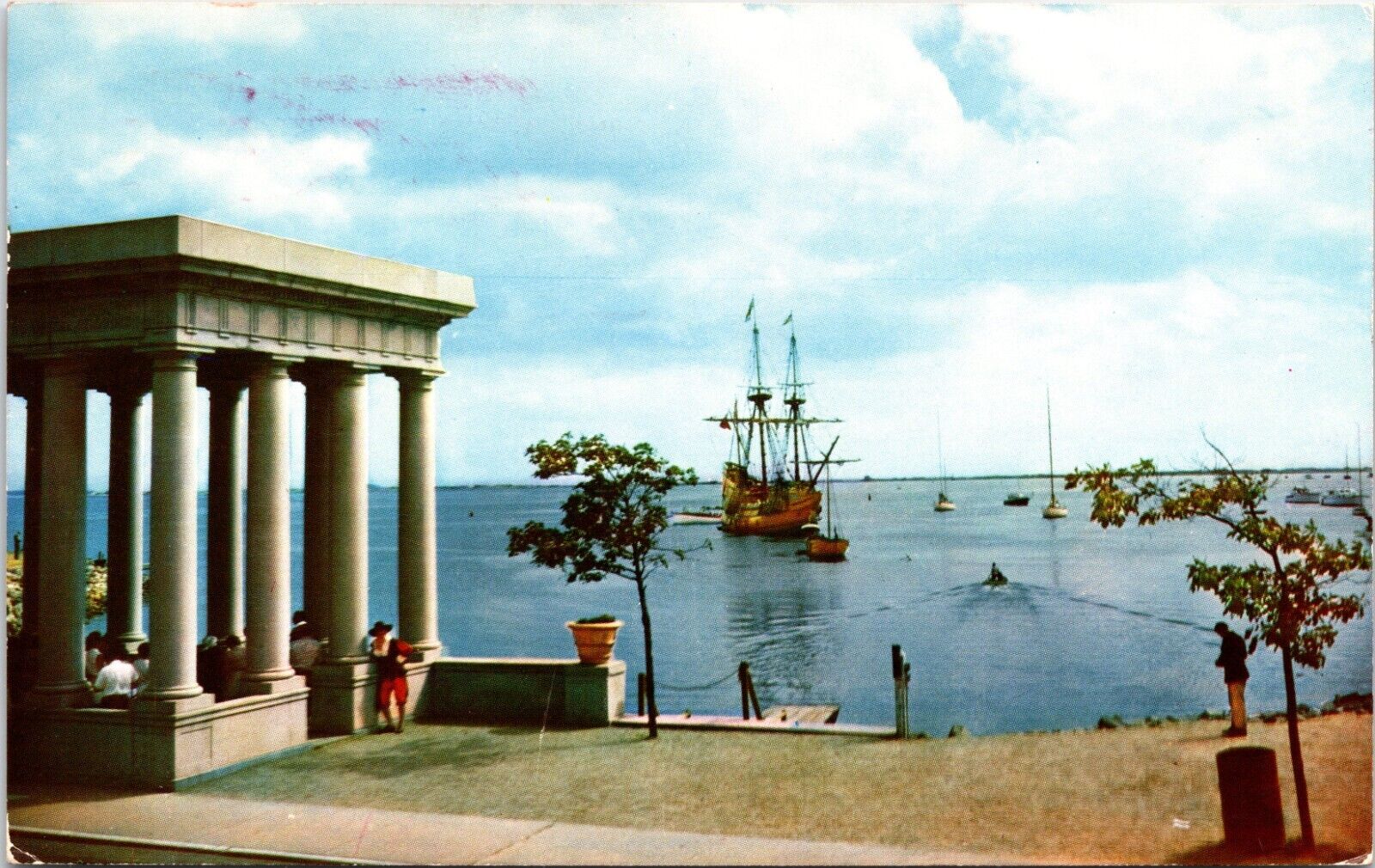 Mayflower II In Plymouth Harbor, Plymouth, Massachusetts Postcard