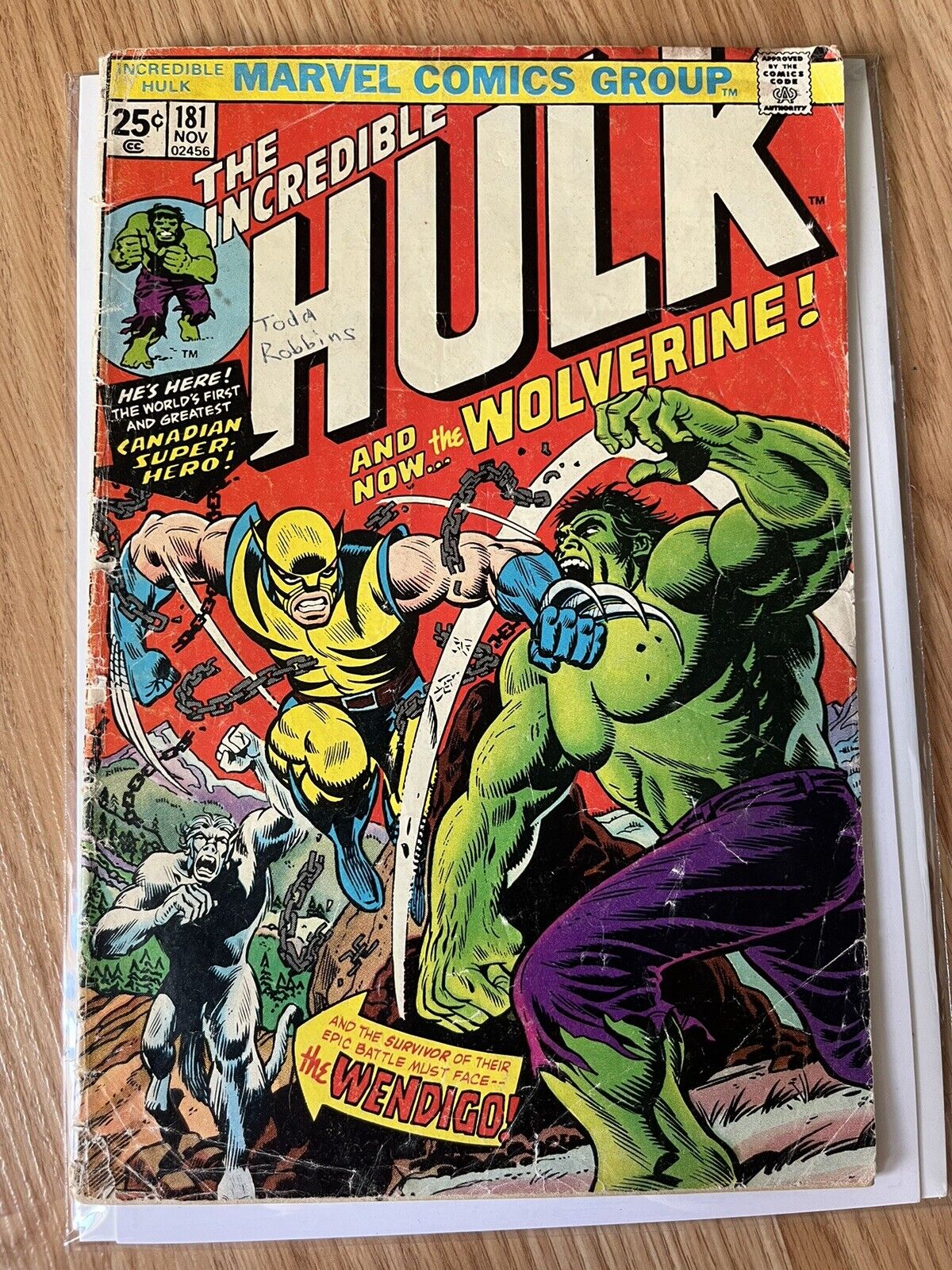 Incredible Hulk #181 🔥🔥🔥1st Appearance Wolverine  1974 Marvel Comic 0.5 Grade