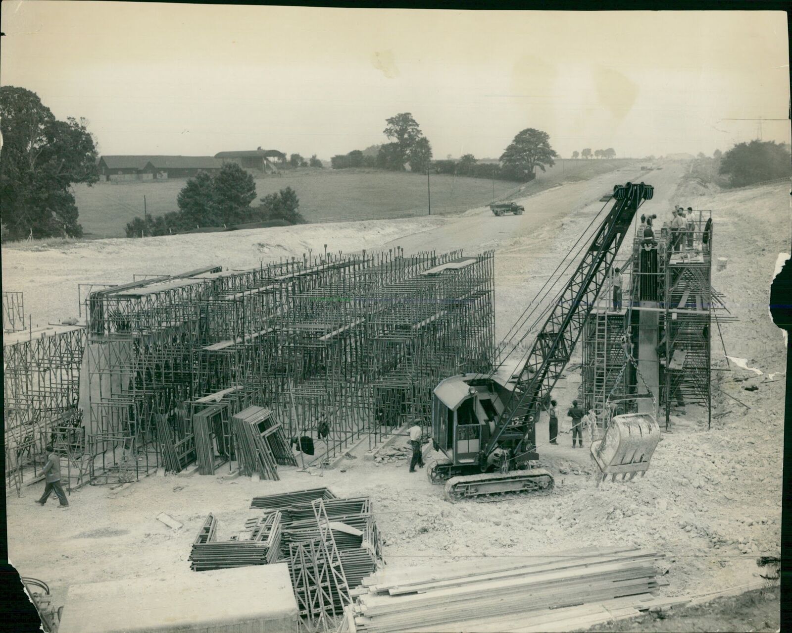 Bridging new St. Albans by-pass. - Vintage Photograph 1925536