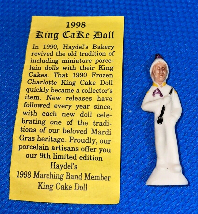 1998 RARE Haydel\'s Mardi Gras Marching Band Member Clarinet King Cake Doll