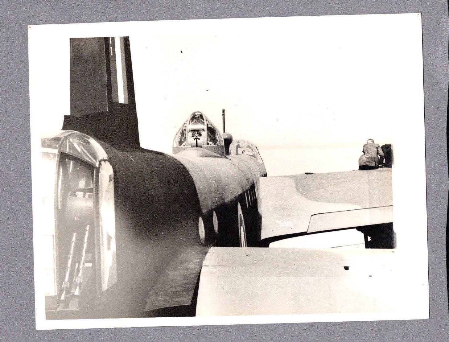 SHORT STIRLING BOMBER REAR VIEW 1942 ORIGINAL PRESS PHOTO RAF WW2 2