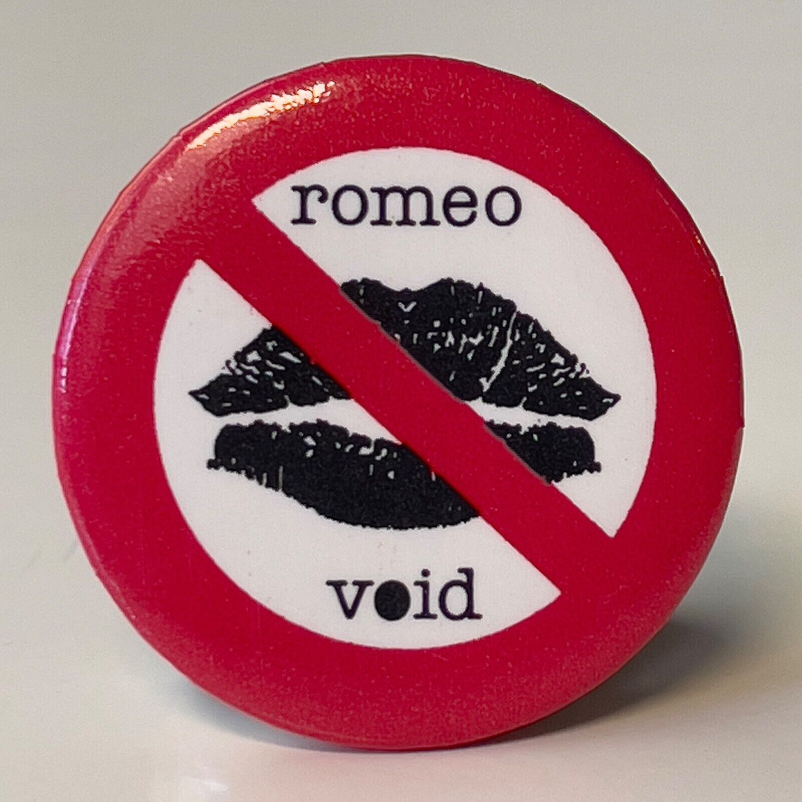 RARE Vintage 1980 ROMEO VOID promo pin band badge 1.25\