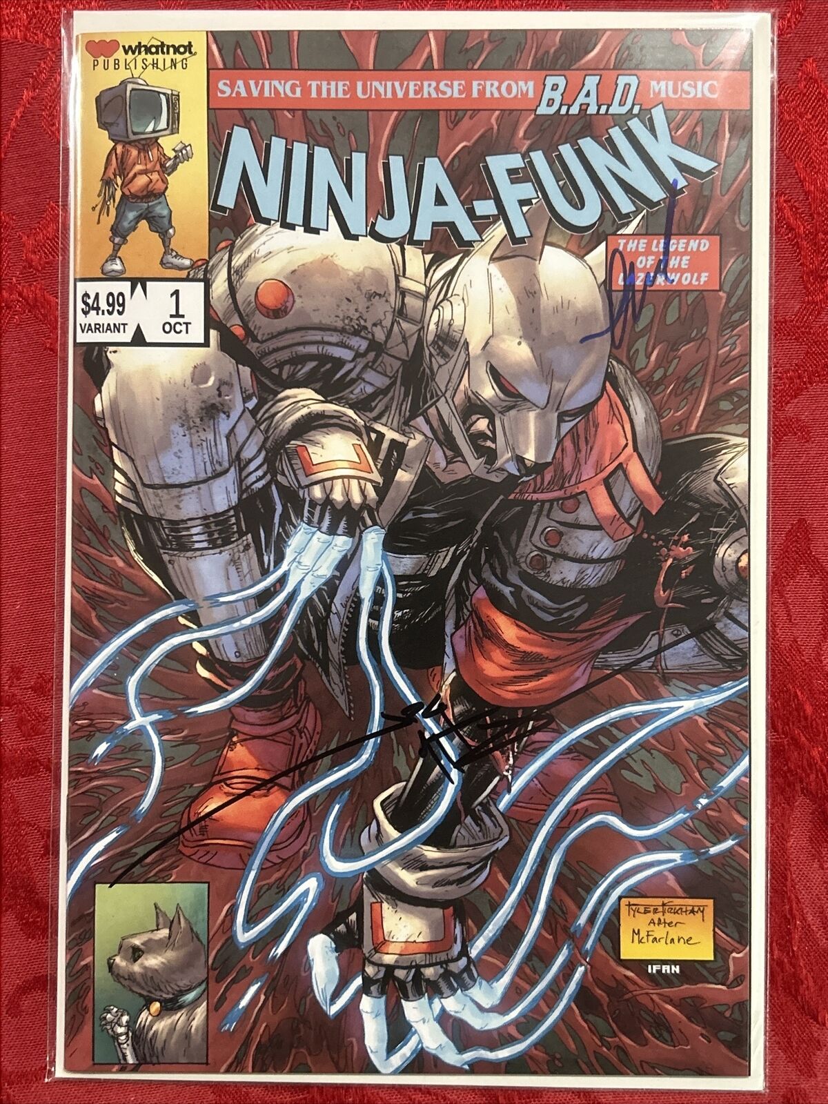 Ninja Funk #1 Kirkham Variant Signed JPG w/COA NM