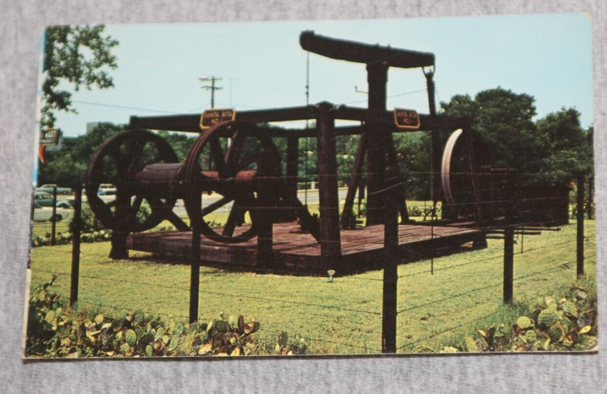 Vintage Postcard:  Well Drill Rig - Santa Rita #1 - 1st Rig to Drill in Texas