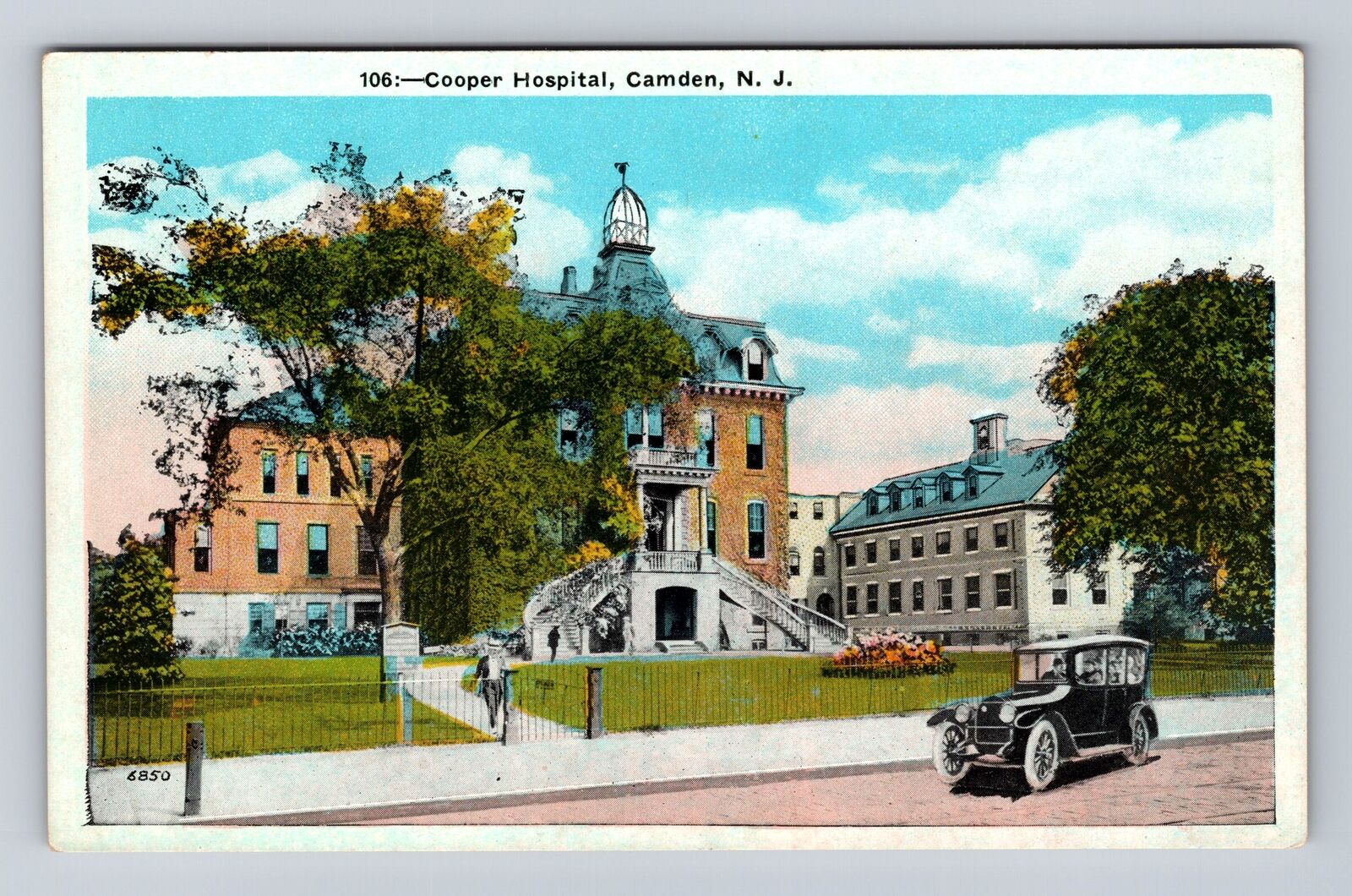 Camden NJ-New Jersey, Cooper Hospital, Antique, Vintage Souvenir Postcard