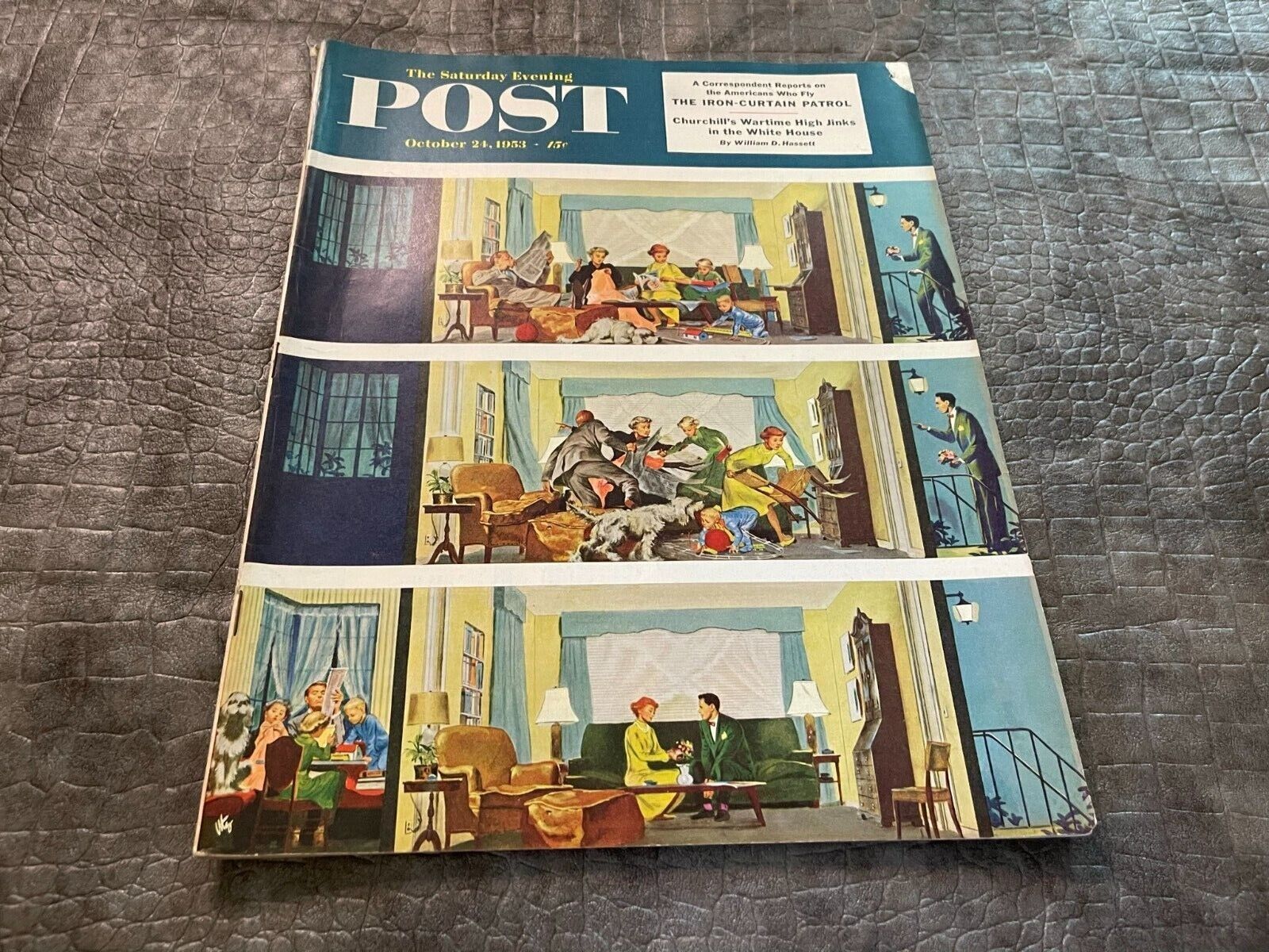 OCTOBER 24 1953 SATURDAY EVENING POST vintage magazine Daughter Dating