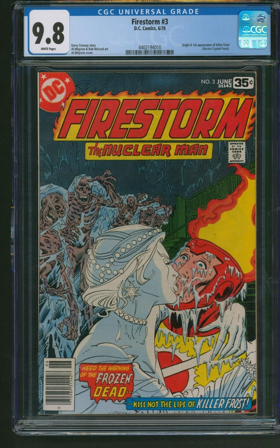 Firestorm #3 CGC 9.8 1st Appearance Killer Frost DC Comics 1978