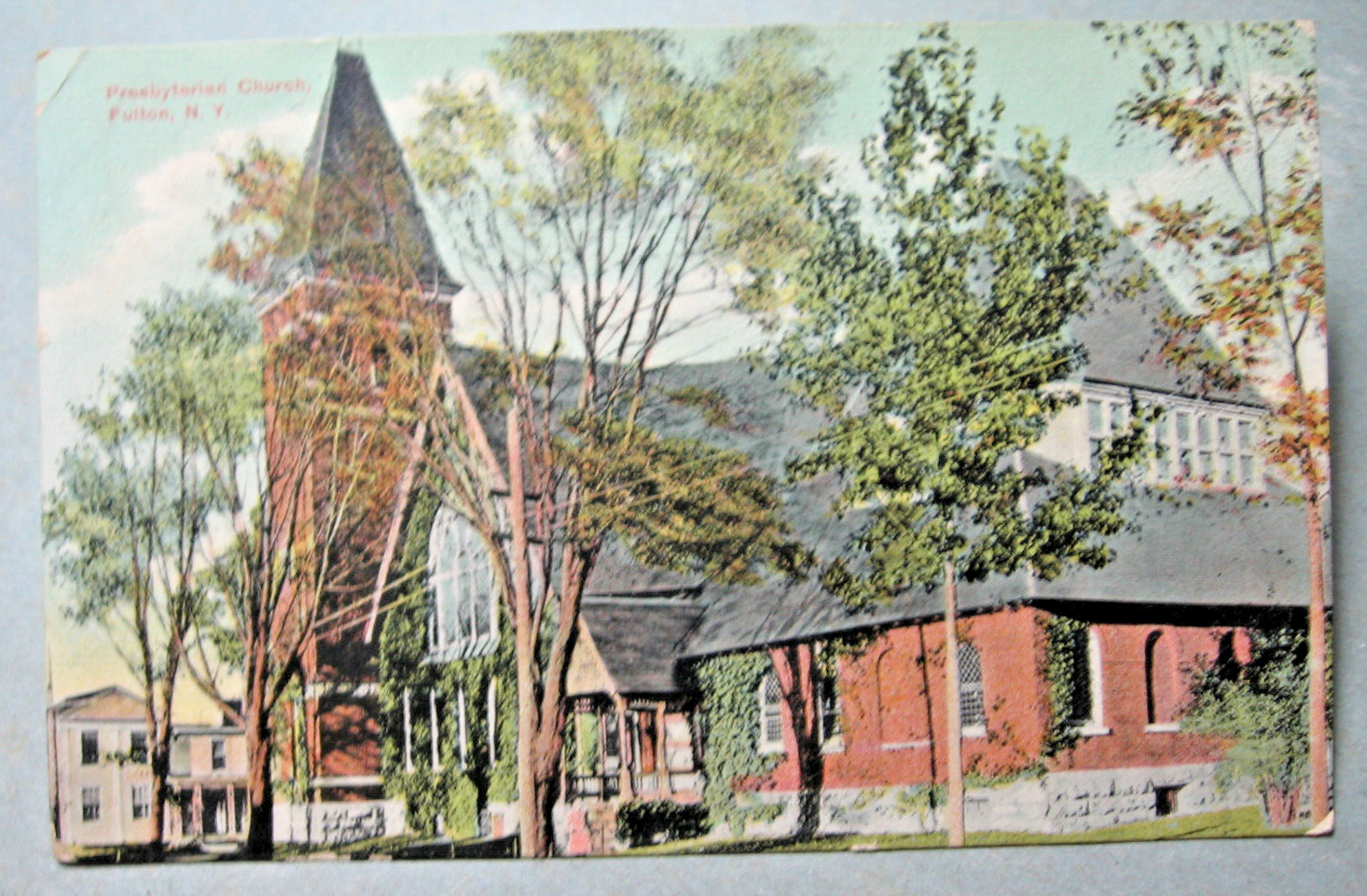 1911 Presbyterian Church, Fulton, N.Y. Postcard