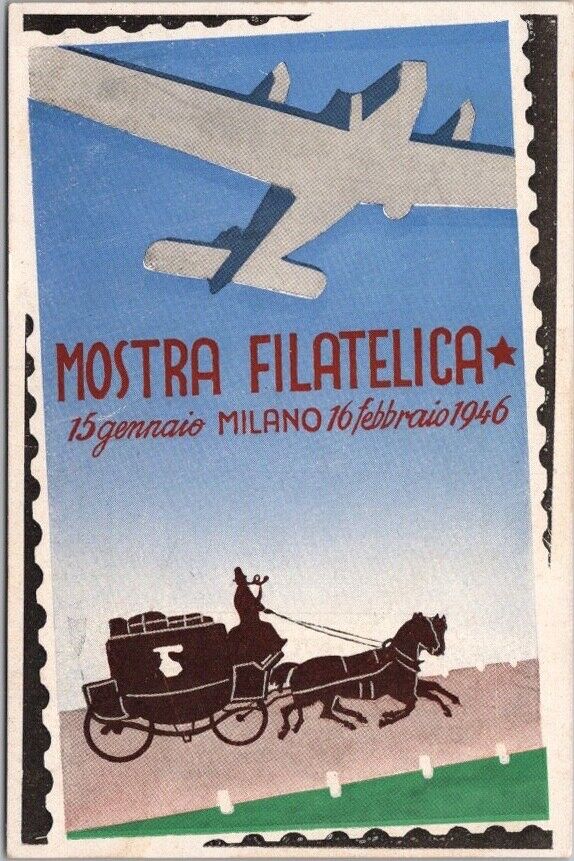1946 MILAN, Italy Poster Art Postcard \