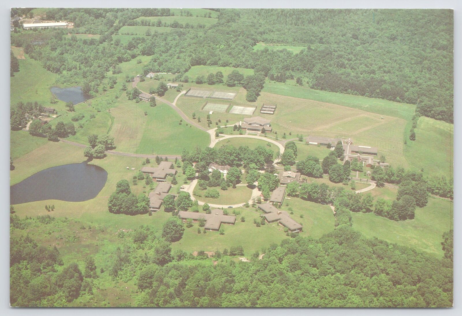 Kent Connecticut~Kent School~Hill Campus Aerial View~Continental Postcard
