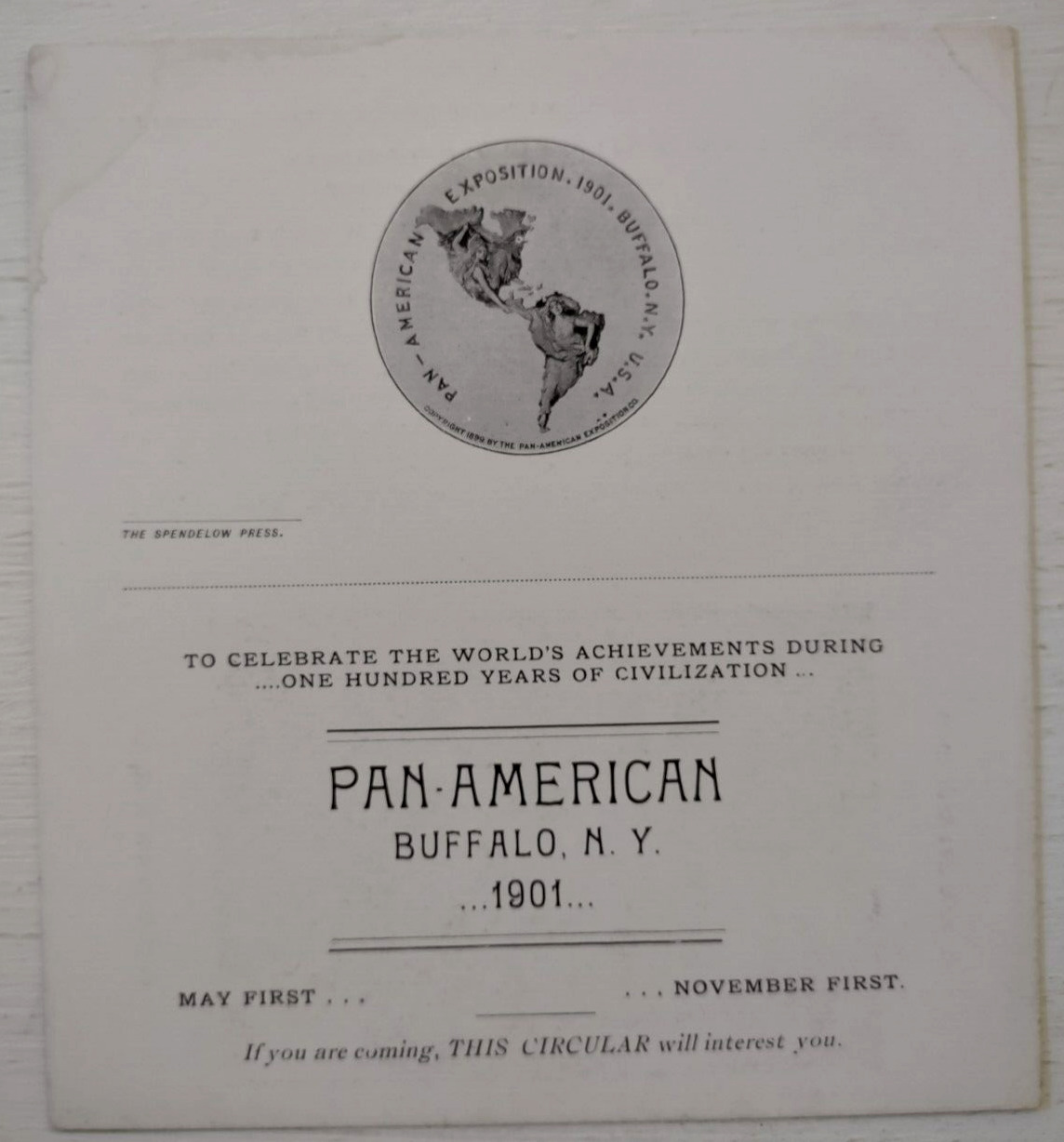1901 Pan American Exposition Buffalo NY / Lodging Advertisement Illustrated