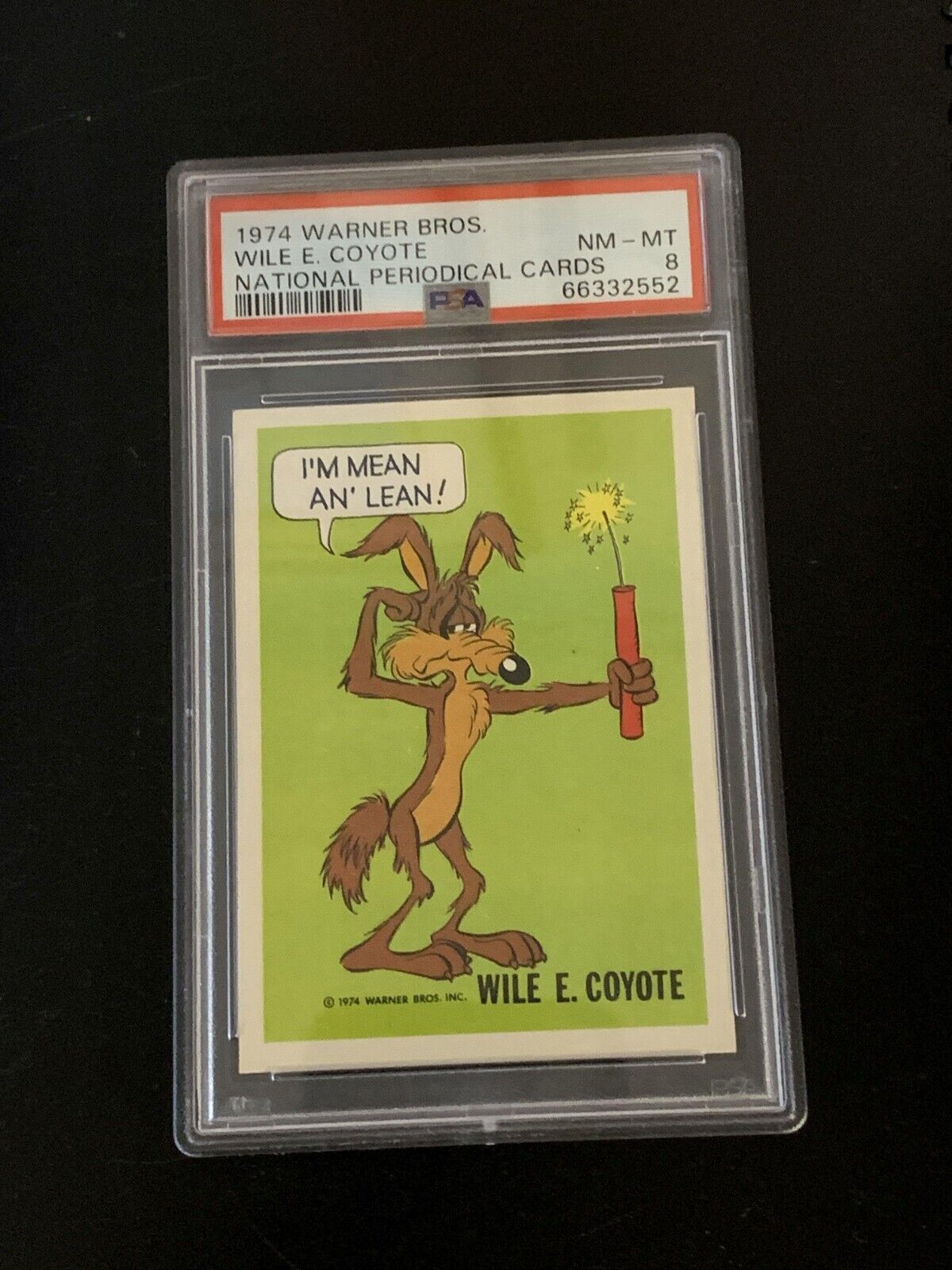 1974 Wile E. Coyote Warner Brothers Wonder Bread National Periodical PSA 8 NM MT