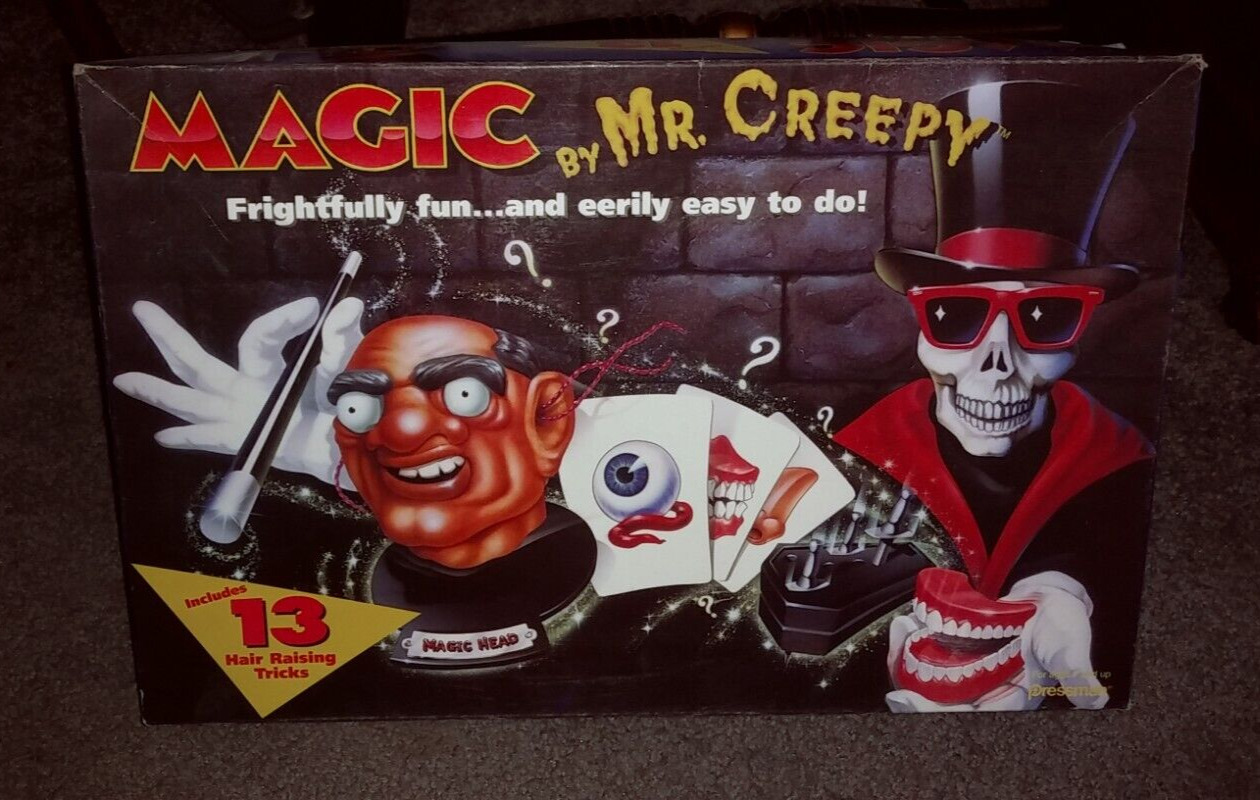 Vintage 90s 1996 Magic By Mr. Creepy Opened But NEAR COMPLETE Magic Tricks Set
