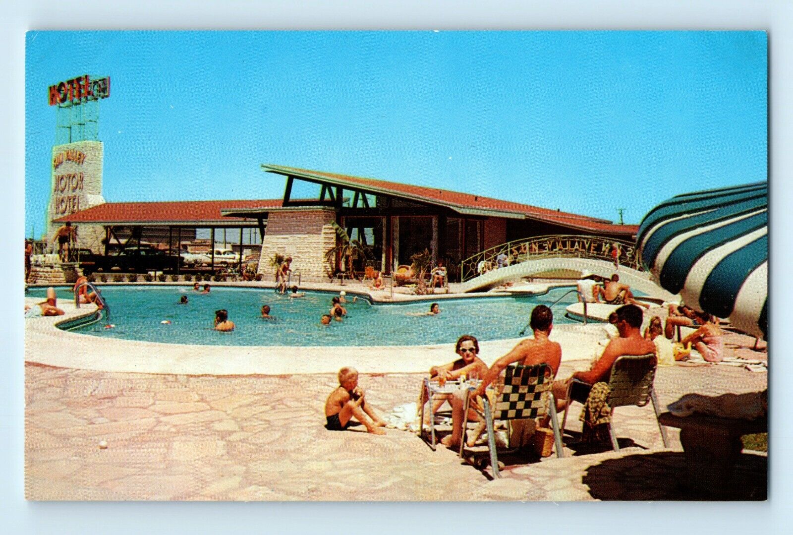 Valley Motor Hotel Harlingen Lower Rio Grande Valley Texas Resort Postcard C1
