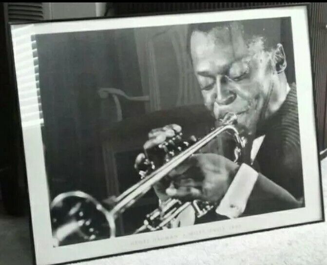 Henri Dauman MILES DAVIS Framed Poster Newport Jazz 1960 - Rare Collectible