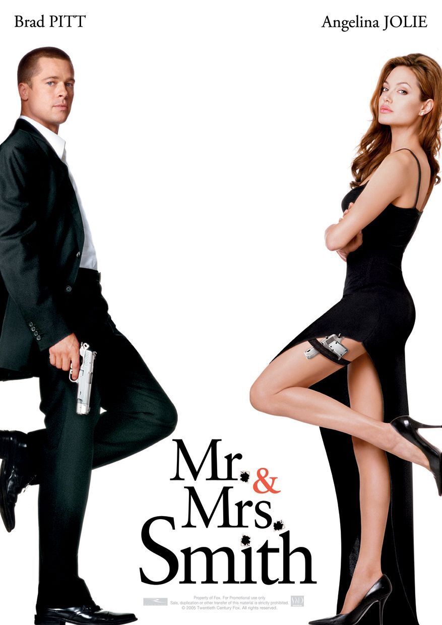 Poster Folded 15 11/16x23 5/8in Mr And / & Mrs Smith (2004) Brad Pitt, Angelina
