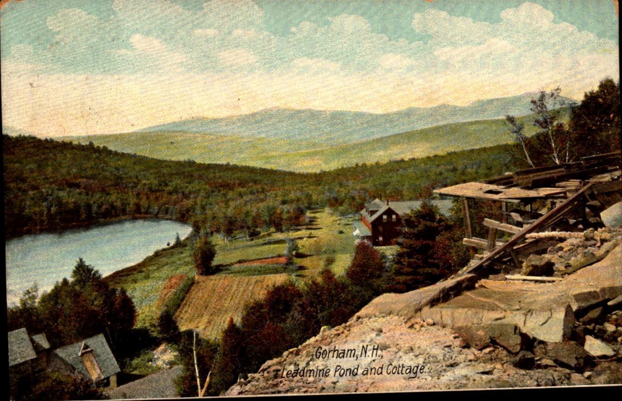 Gorham NH-New Hampshire, Leadmine Pond & Cottage Vintage 1910  BK63