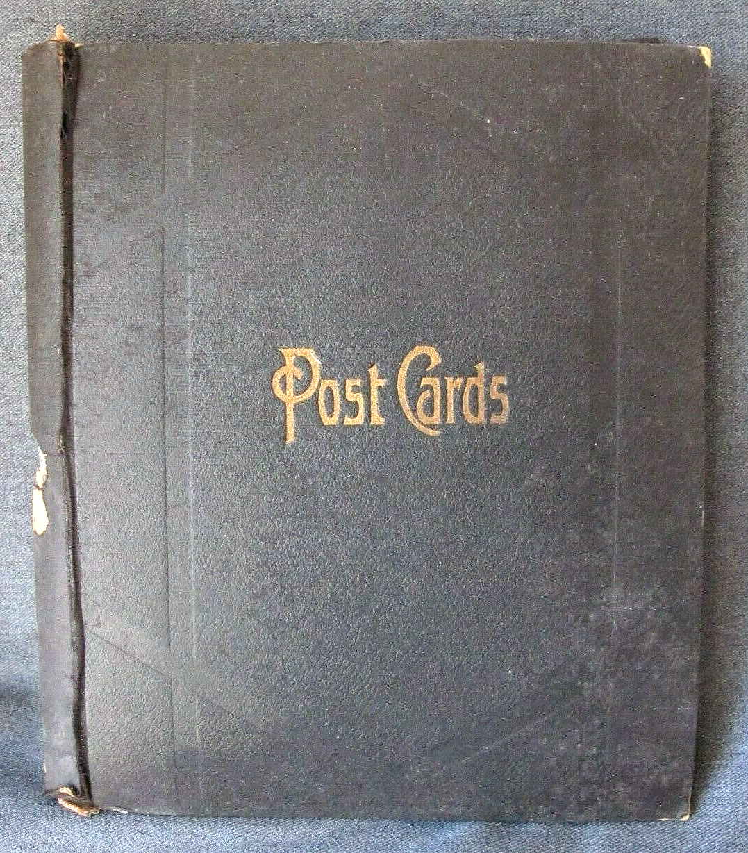 Antique early 1900\'s Post Cards album with sheets empty