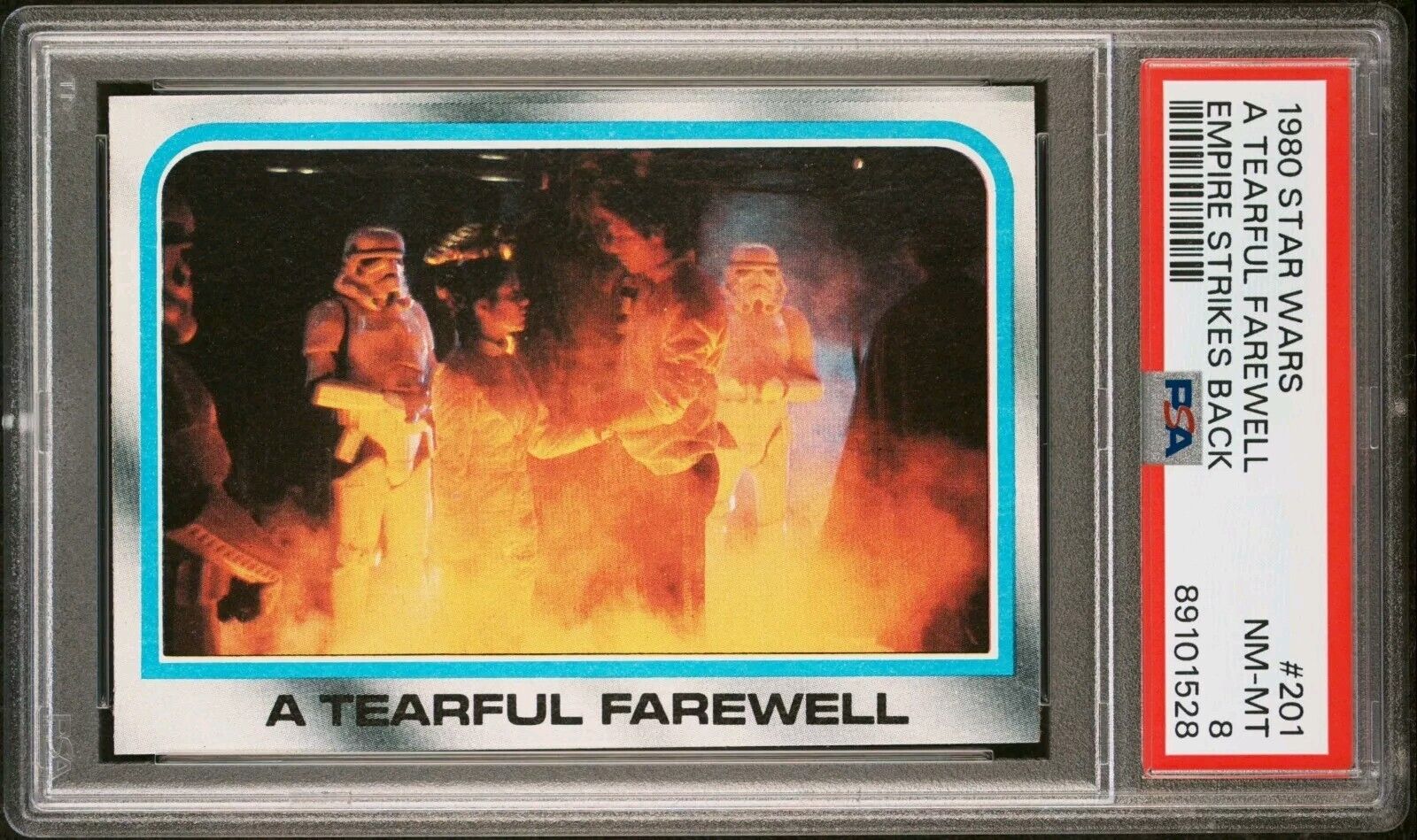 1980 Topps Star Wars Empire Strikes Back #201 A TEARFUL FAREWELL - PSA 8 NM-MT