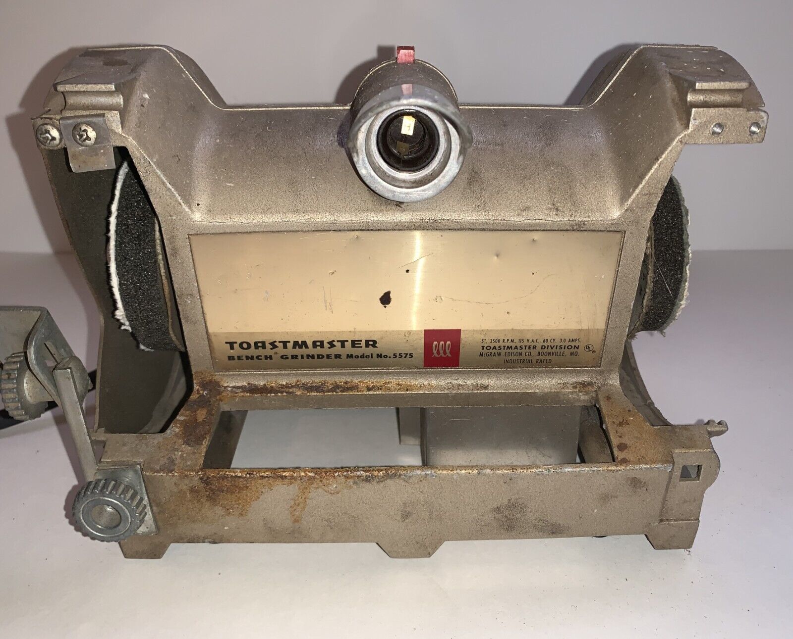 Vintage 1960s Toastmaster Bench Grinder-Collectible Tools