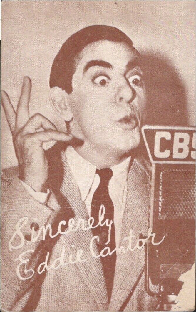 Eddie Cantor 1940s CBS postcard 