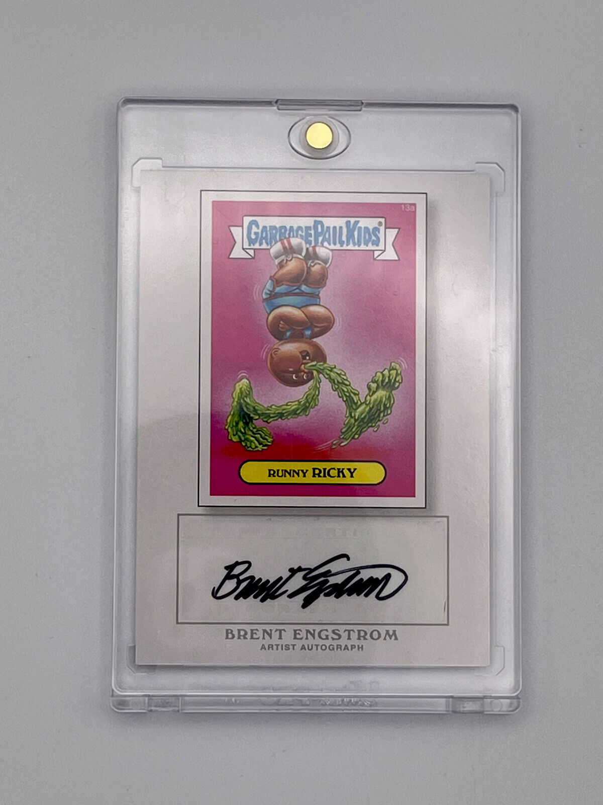 2014 Garbage Pail Kids Runny Ricky #13 Artist Brent Engstorm Auto - Beautiful ✨