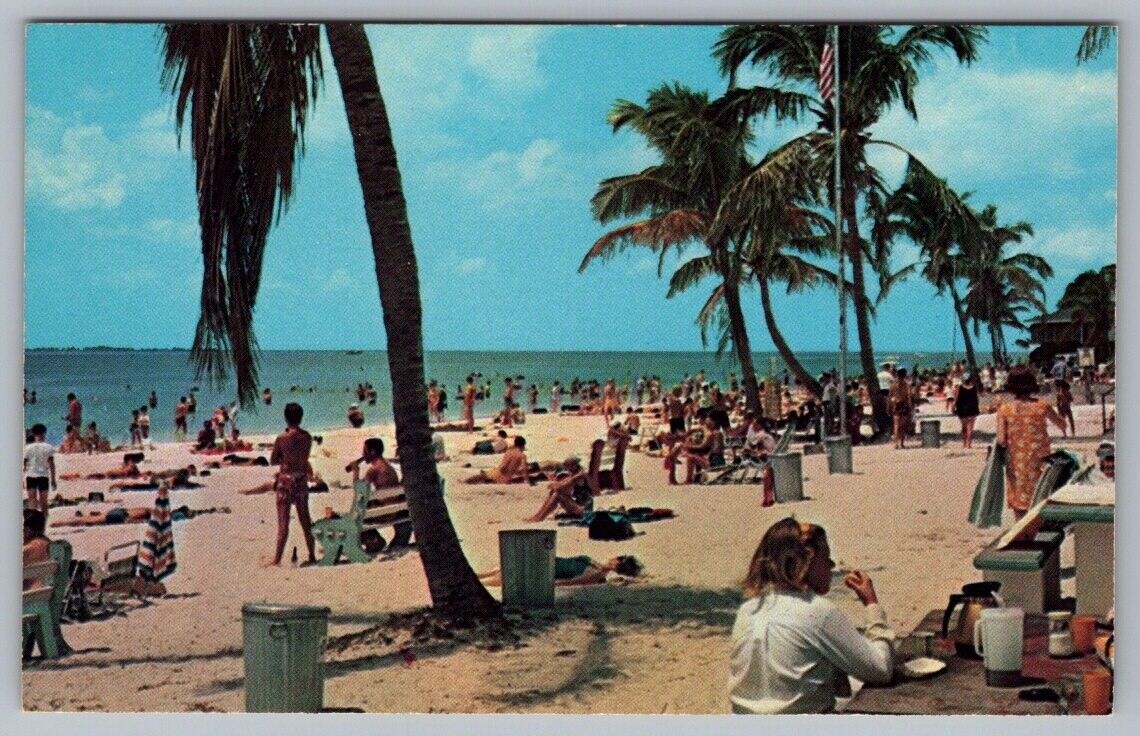 Postcard Florida Fort Myers Beach Sunbathers