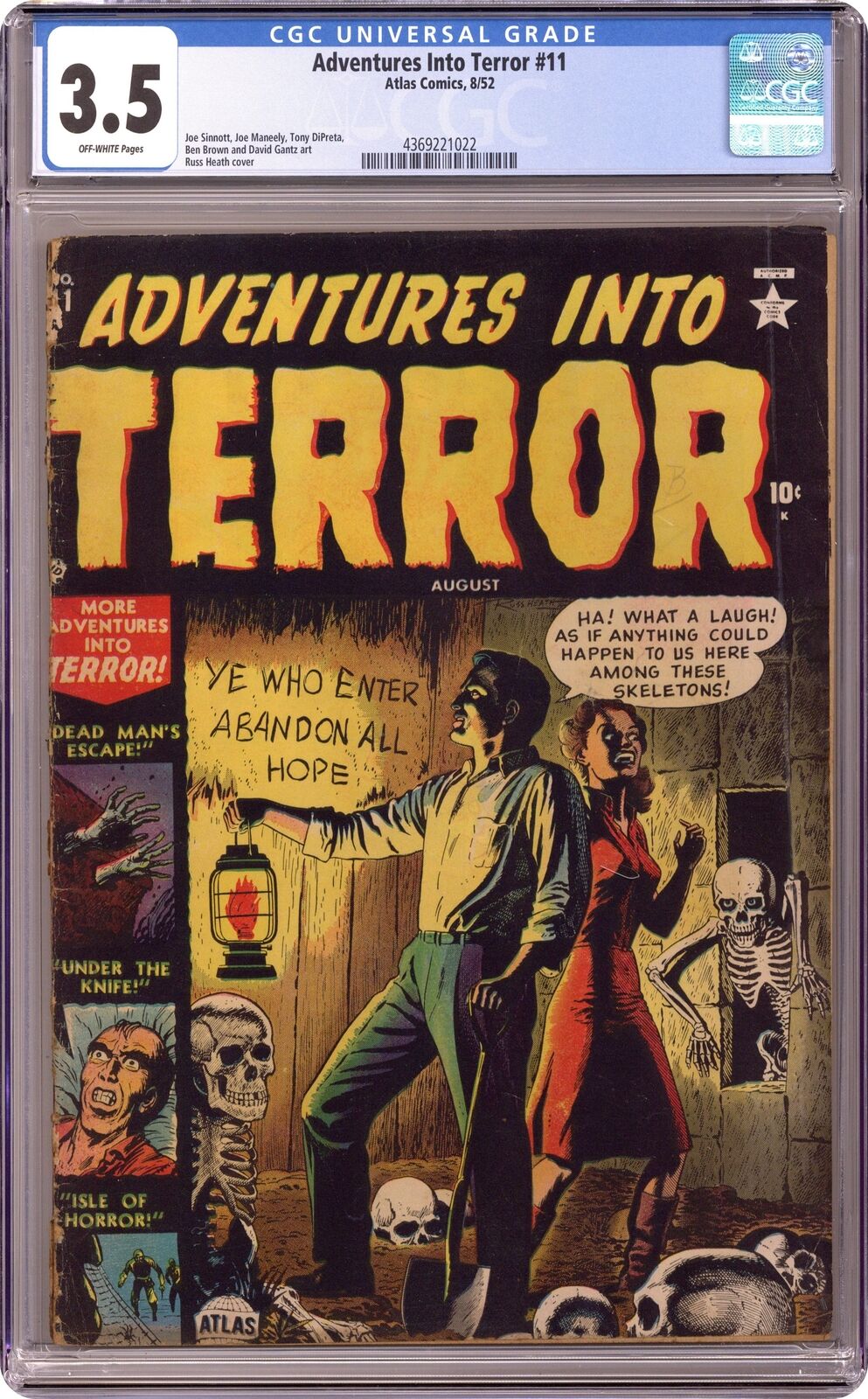 Adventures into Terror #11 CGC 3.5 1952 4369221022