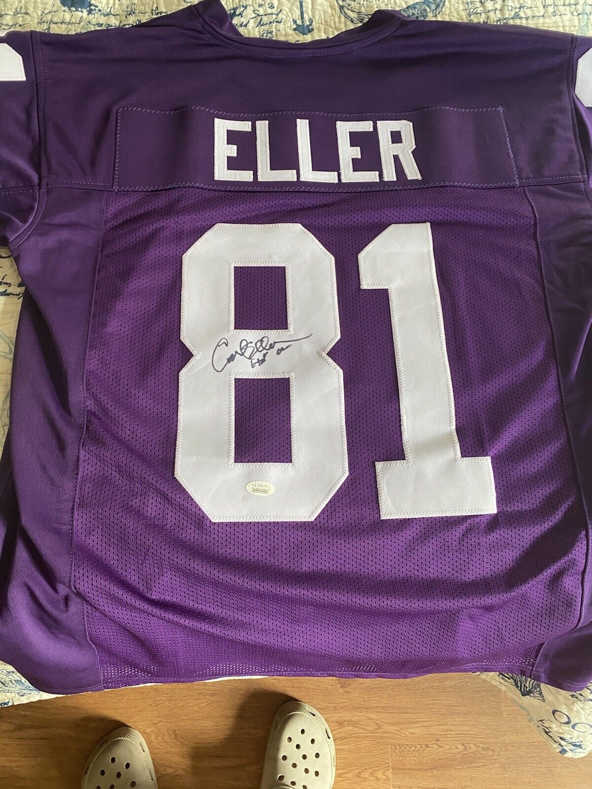Carl Eller & Allan page Autographed  Home Purple Jerseys