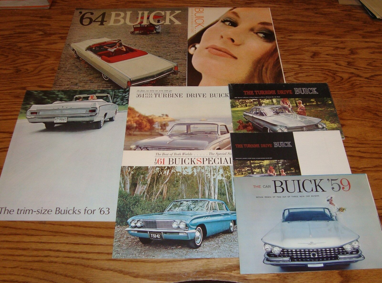 Original 1959 - 1967 Buick Sales Brochure Lot of 8 1960 1961 1963 1964