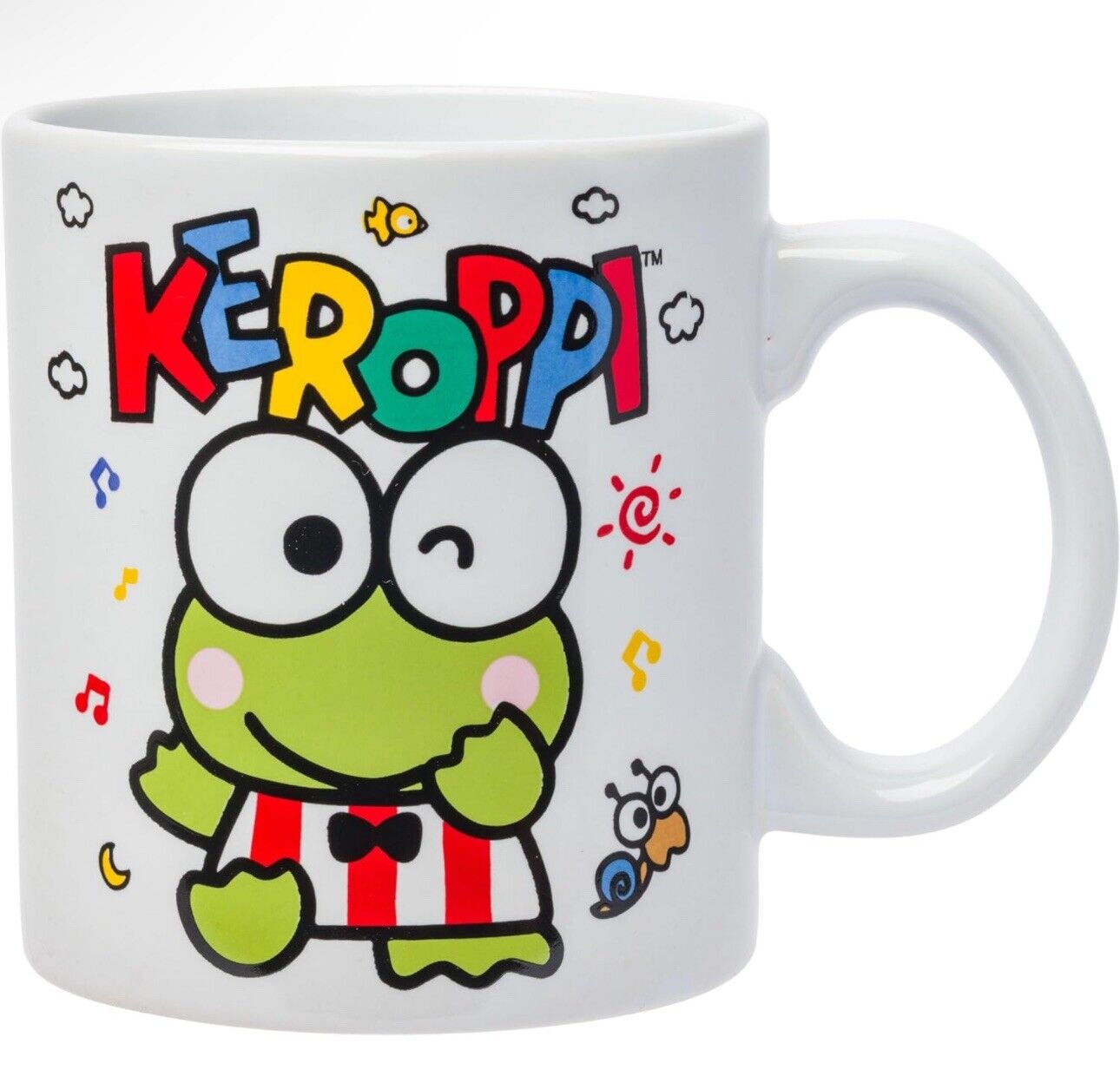 Sanrio Hello Kitty and Friends Keroppi Winking Frog Ceramic Mug, 20oz Coffee Cup