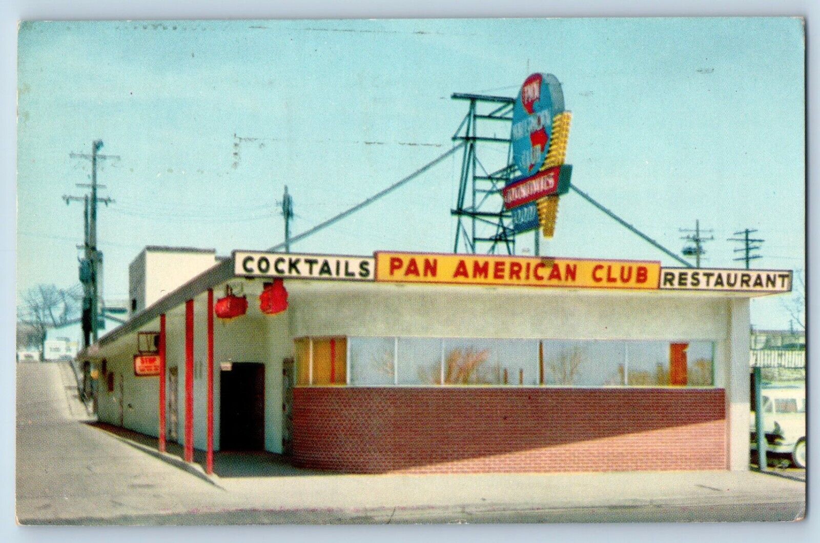 Milwaukee Wisconsin WI Postcard Pan American Club Exterior c1961 Vintage Antique