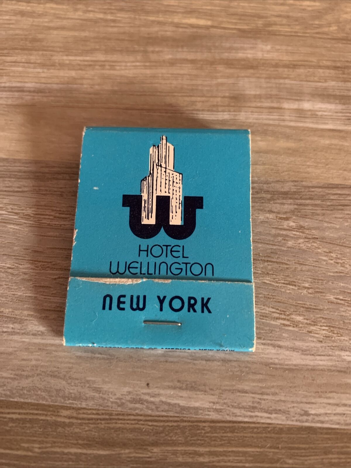 Vintage Matchbook:  Hotel Wellington New York Skyscraper Ephemera Souvenir