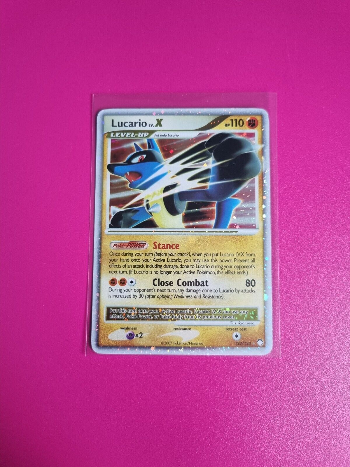 Pokemon Lucario Lv.X D&P Mysterious Treasures 122/132 Lightly Played