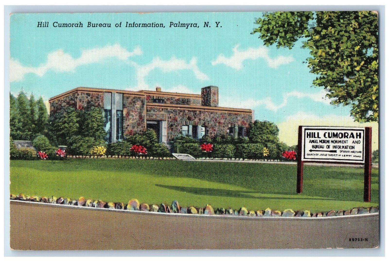 c1940\'s Hill Cumorah Bureau of Information Palmyra New York NY Postcard
