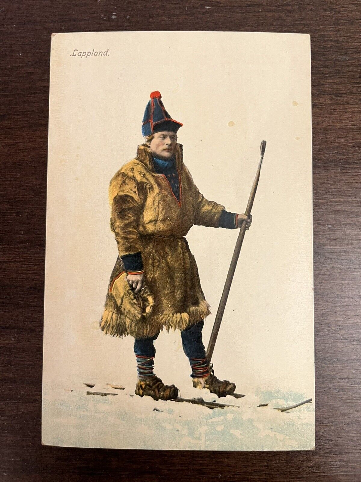 Postcard Lappland Man Axel Eliassons Konsforlag Stockholm Sweden Lapland Antique