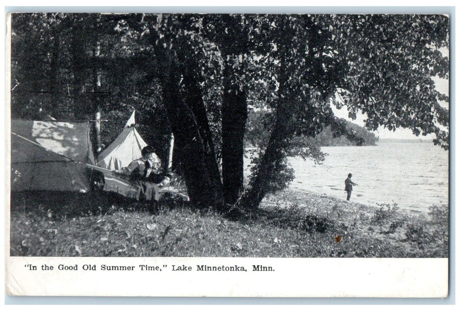 1908 Good Old Summer Time Lake Minnetonka Minnesota MN Vintage Antique Postcard