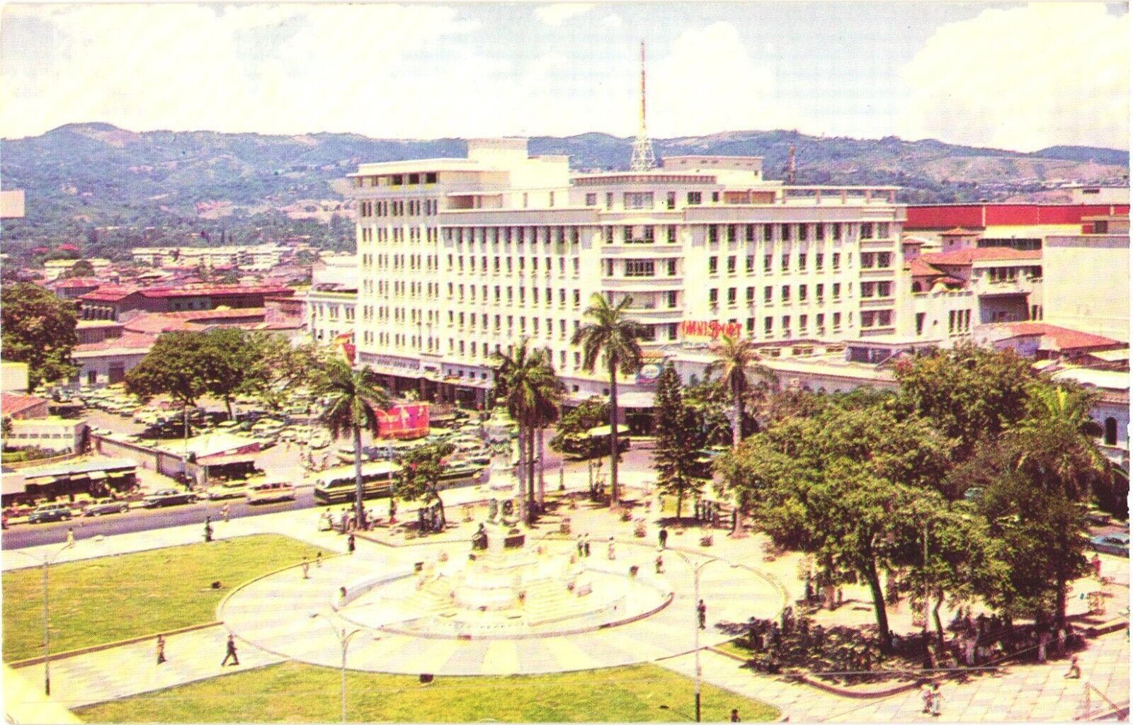 San Salvador El Salvador Liberty Park Commercial and Central Buildings Postcard