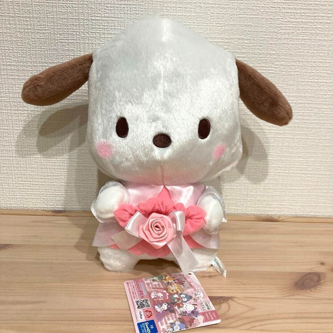Pochacco Wedding BIG Plush 30cm Doll fave Lovely Ribbon Sanrio Furyu