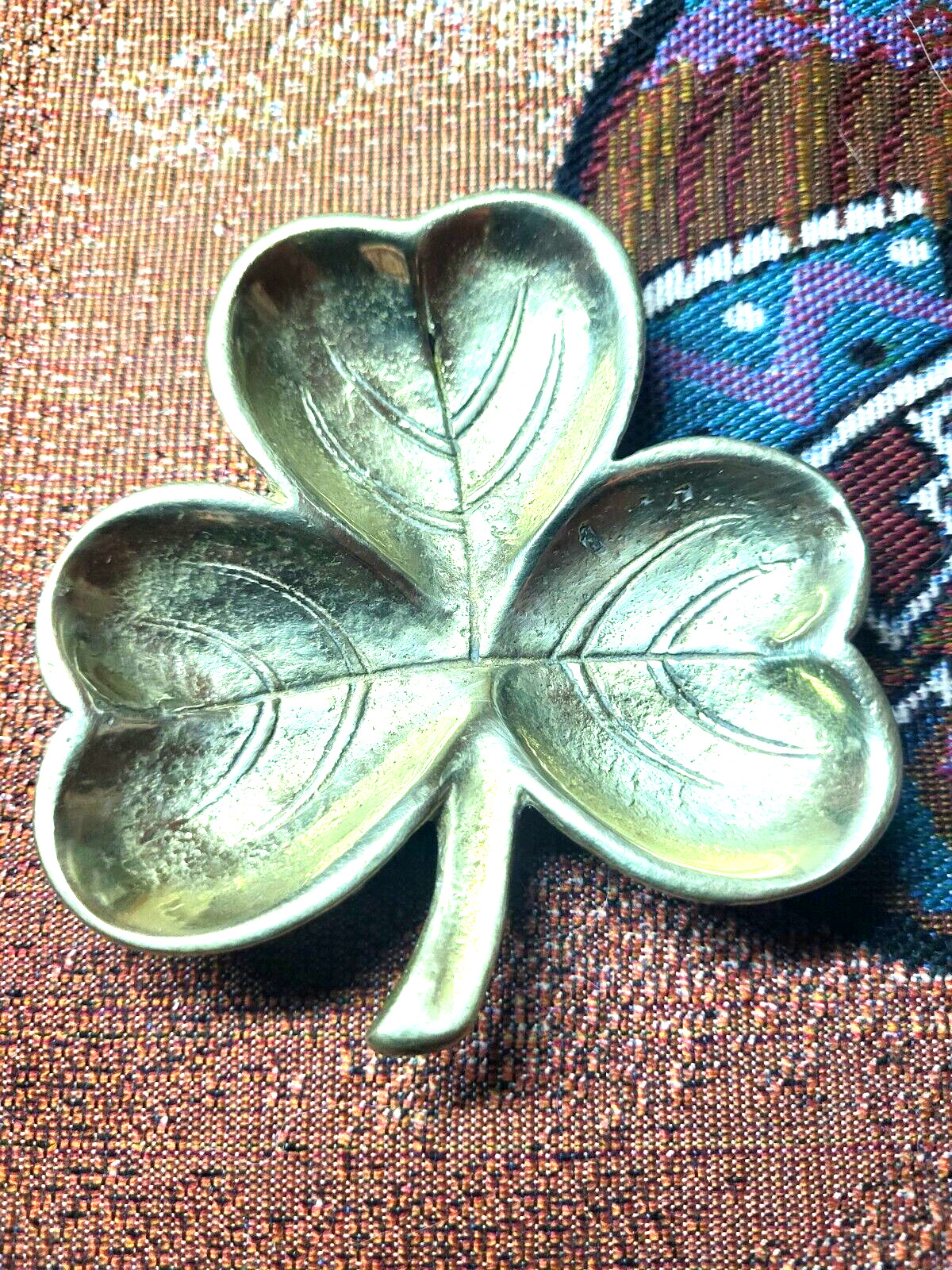 Irish Brass Lucky Shamrock 3.5” Trinket/ Ring Dish Made in Ireland St paddys day
