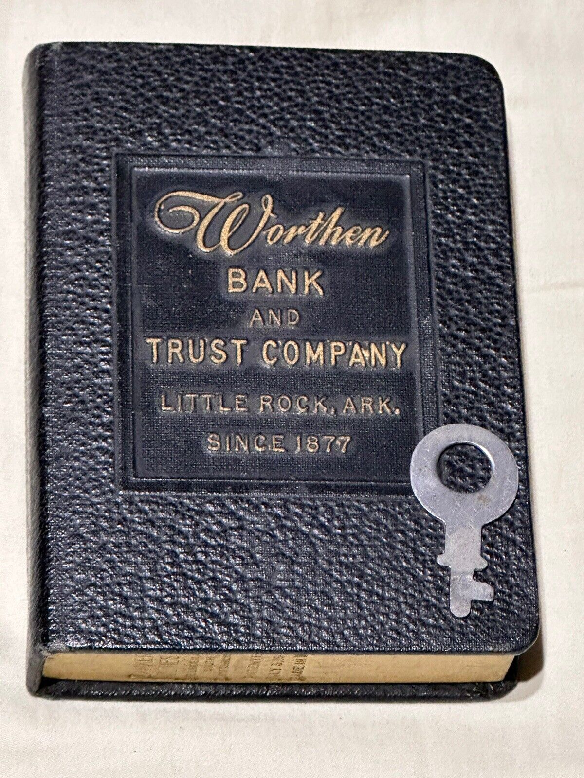 1923 Antique Book Coin Bank Worthen Bank & Trust Little Rock Arkansas W Key