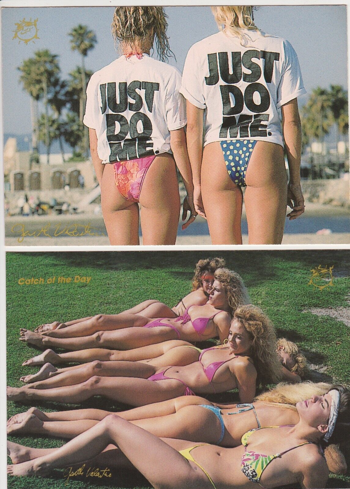 California Girls Postcards Risque  80\'s Pinup Bikini Beach Set of 3   #61