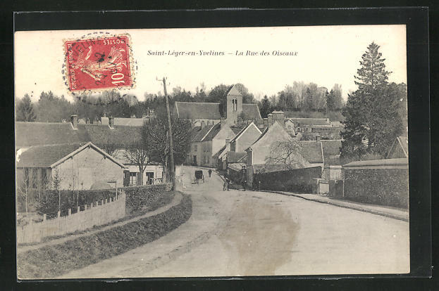 CPA St-Léger-en-Yvelines, La Rue des Oiseaux 1907 
