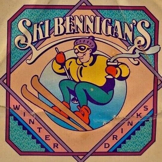 1981 Bennigan\'s Restaurant Ski Skiing Winter Drinks Lift Ticket Mountain Mt