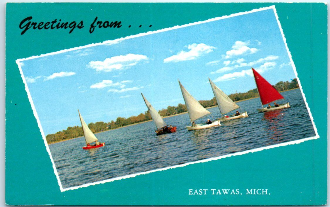 Postcard - Greetings from . . . East Tawas, Michigan