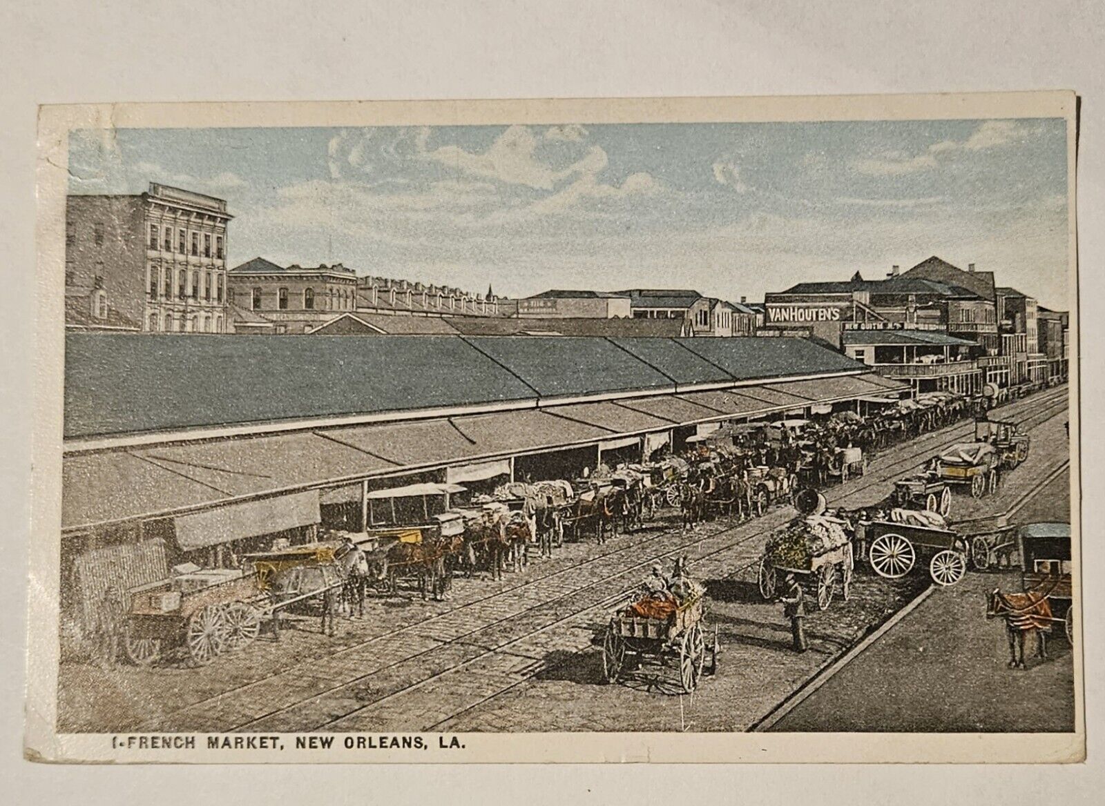 New Orleans Louisiana French Market Vintage Postcard
